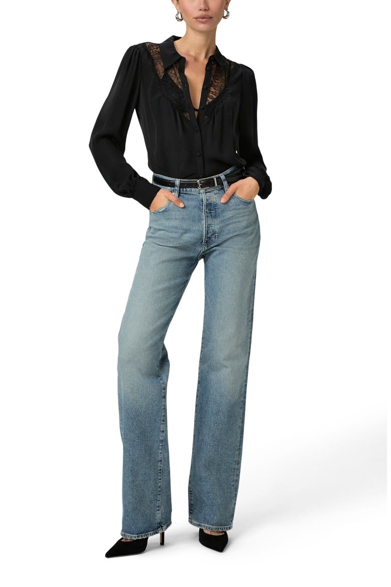 Sawyer High Waist Straight Leg Jeans, Alternate, color, VANDA DISTRESSED