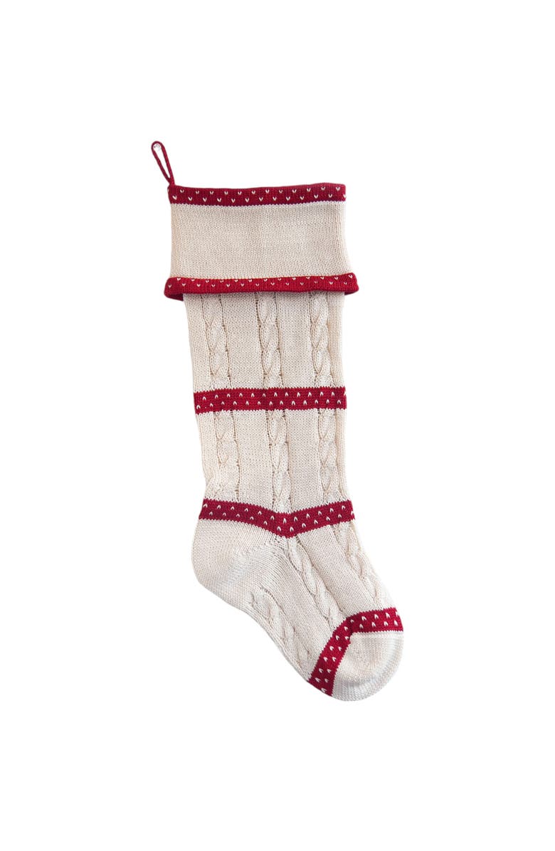 Melange Collection Cable-Knit Stocking, Main, color, Ivory