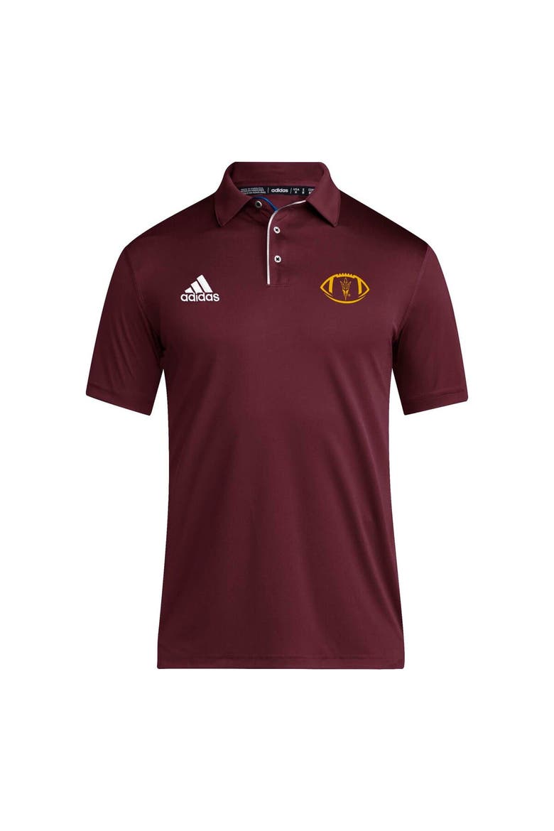 Men's adidas Maroon Arizona State Sun Devils Coaches Polo, Alternate, color, Maroon