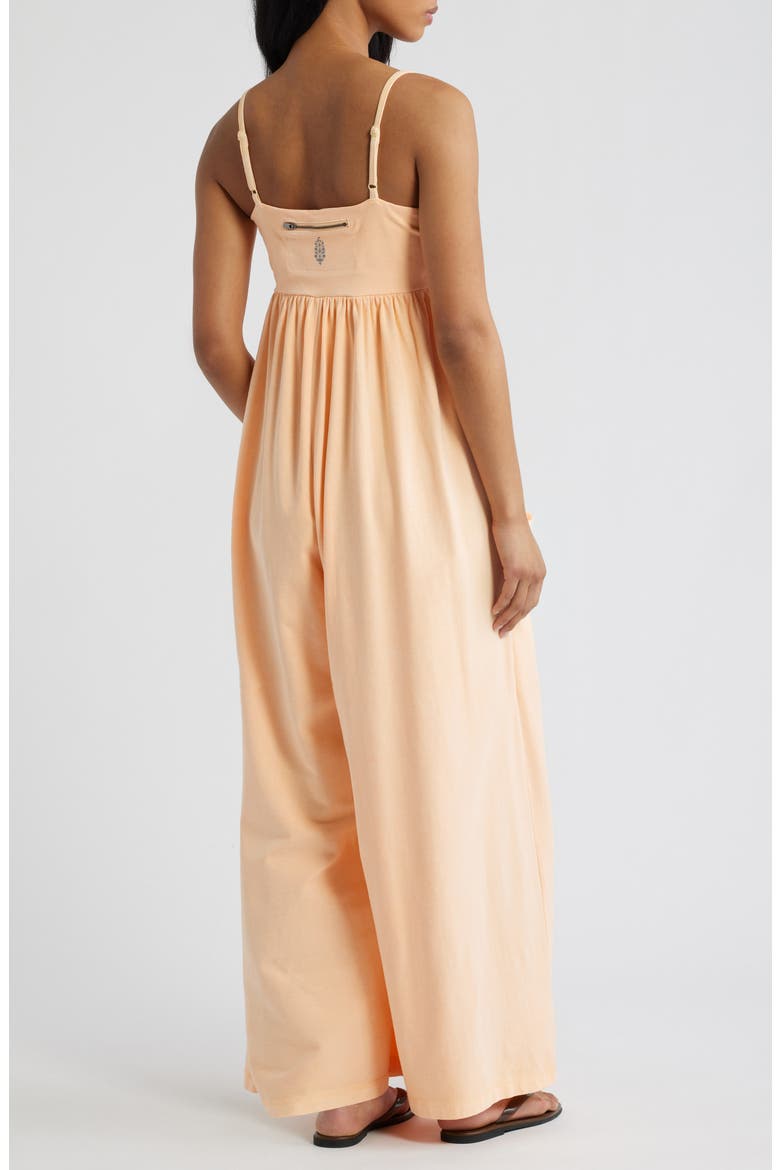 FP Movement Hot Shot Strappy Stretch Cotton Jumpsuit, Alternate, color, PINA COLADA