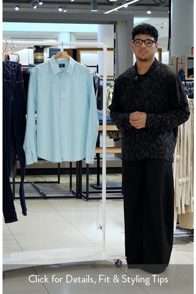 Bordeaux Pinstripe Wrinkle Free Cotton Button-Up Shirt video