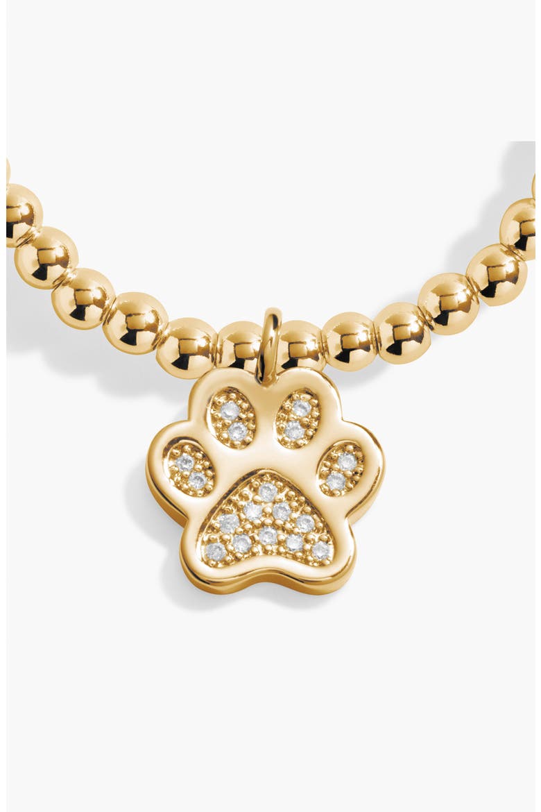 A Little 'Love Has Four Paws' Bracelet in Gold-Tone Plating, Alternate, color, Metallic Gold