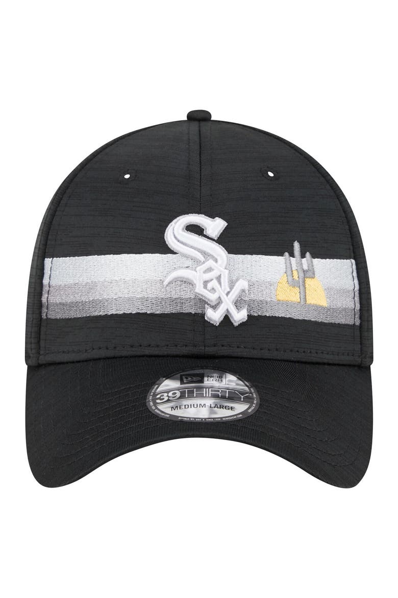 Men's New Era Black Chicago White Sox Spring Training  Digi 39THIRTY Flex Hat, Alternate, color, Black