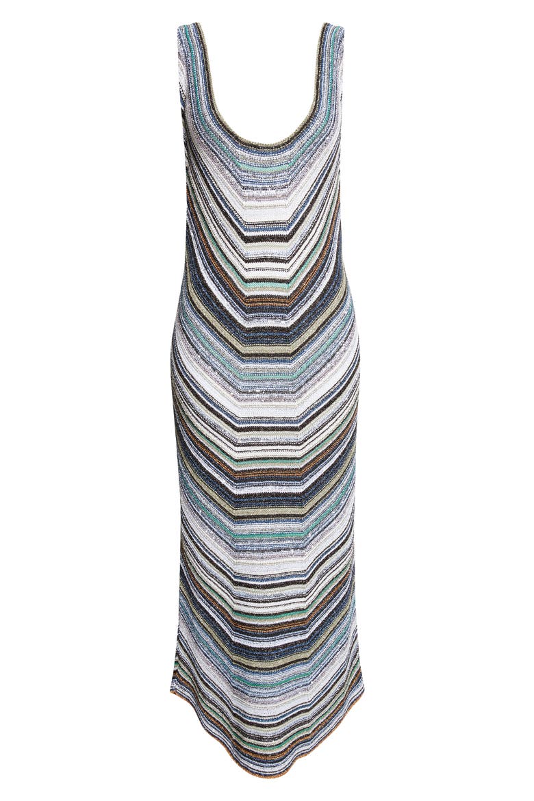 Metallic Chevron Stripe Sweater Dress, Alternate, color, SMSO4-MULTICOLOR COLD TONES