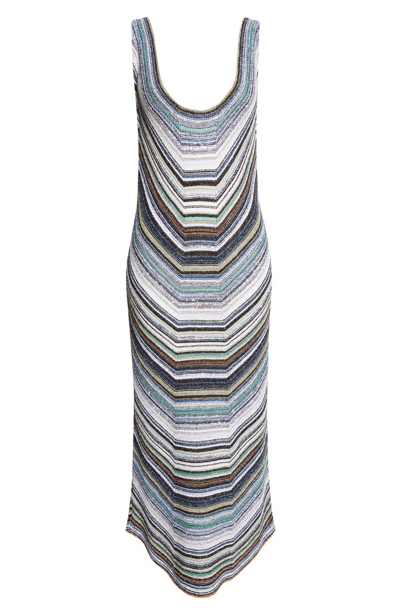 Missoni Metallic Chevron Stripe Sweater Dress, Main, color, Smso4-Multicolor Cold Tones
