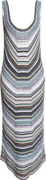 Missoni Metallic Chevron Stripe Sweater Dress