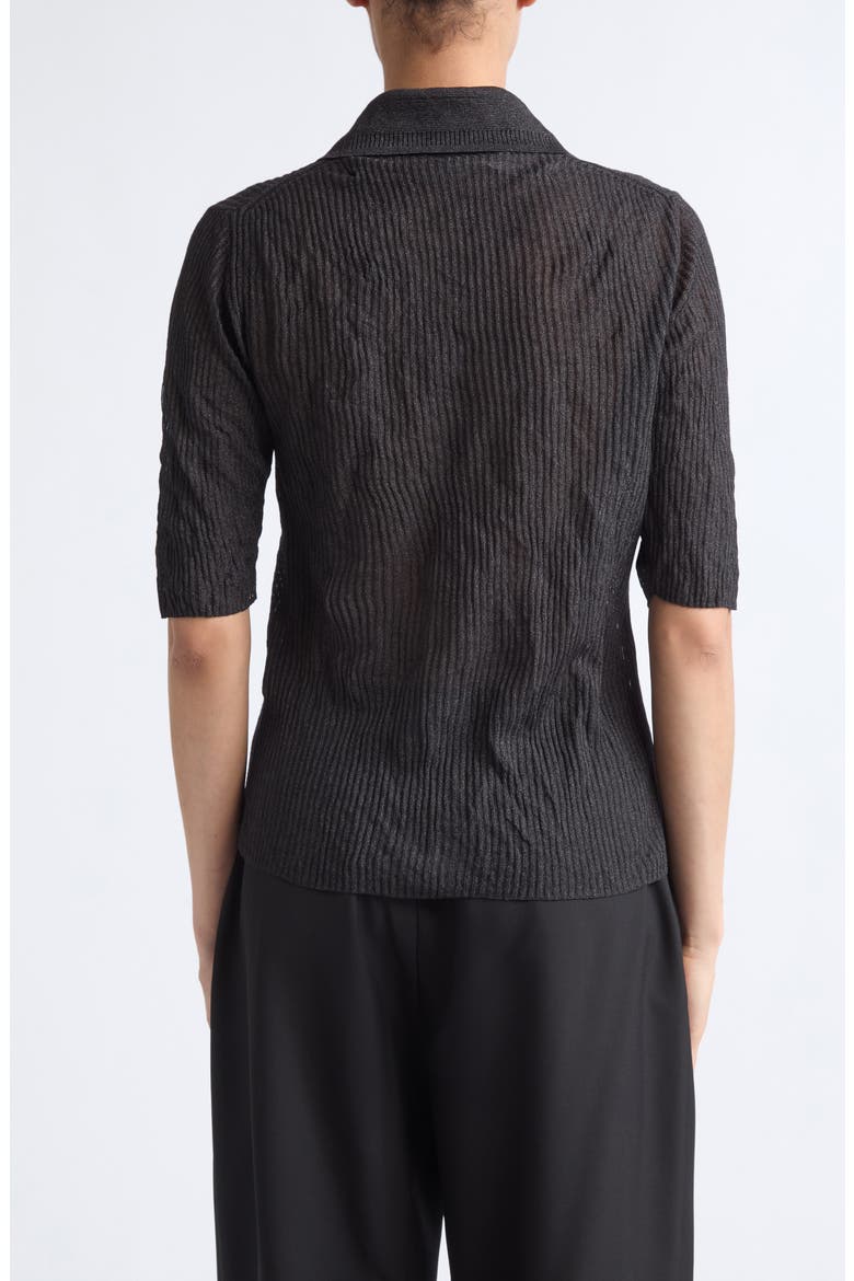 Sugarman Virgin Wool Rib Polo, Alternate, color, SILVER