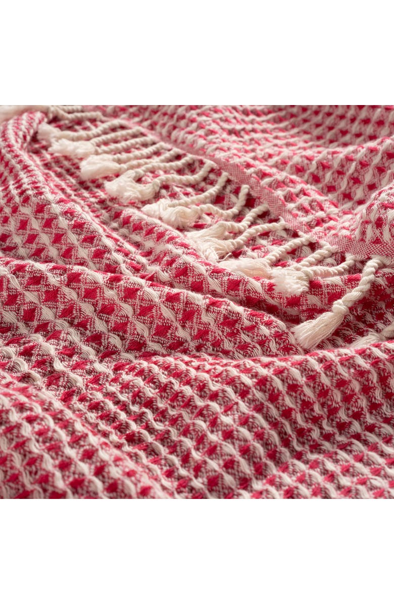 Zsa Zsa Zsu Baklan Sustainable Tencel Cotton Pique King Coverlet, Alternate, color, Fuschia