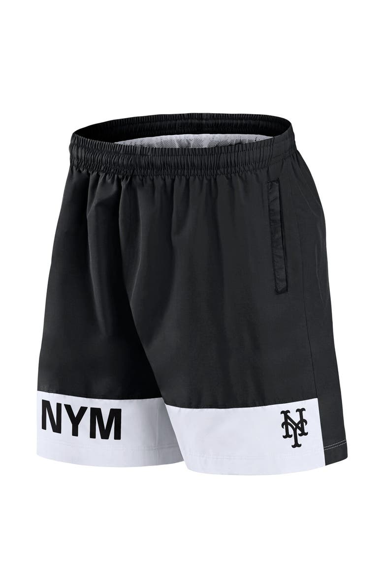 FANATICS Men's Fanatics Black New York Mets Elements Swim Shorts, Alternate, color, Black