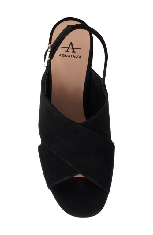 Aquatalia Nadina Platform Slingback Sandal In Black