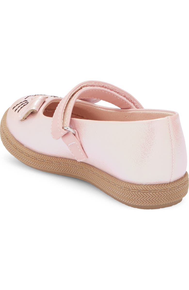 Harper Canyon Kids' Bunny Critter Mary Jane Flat, Alternate, color, Pink Metallic