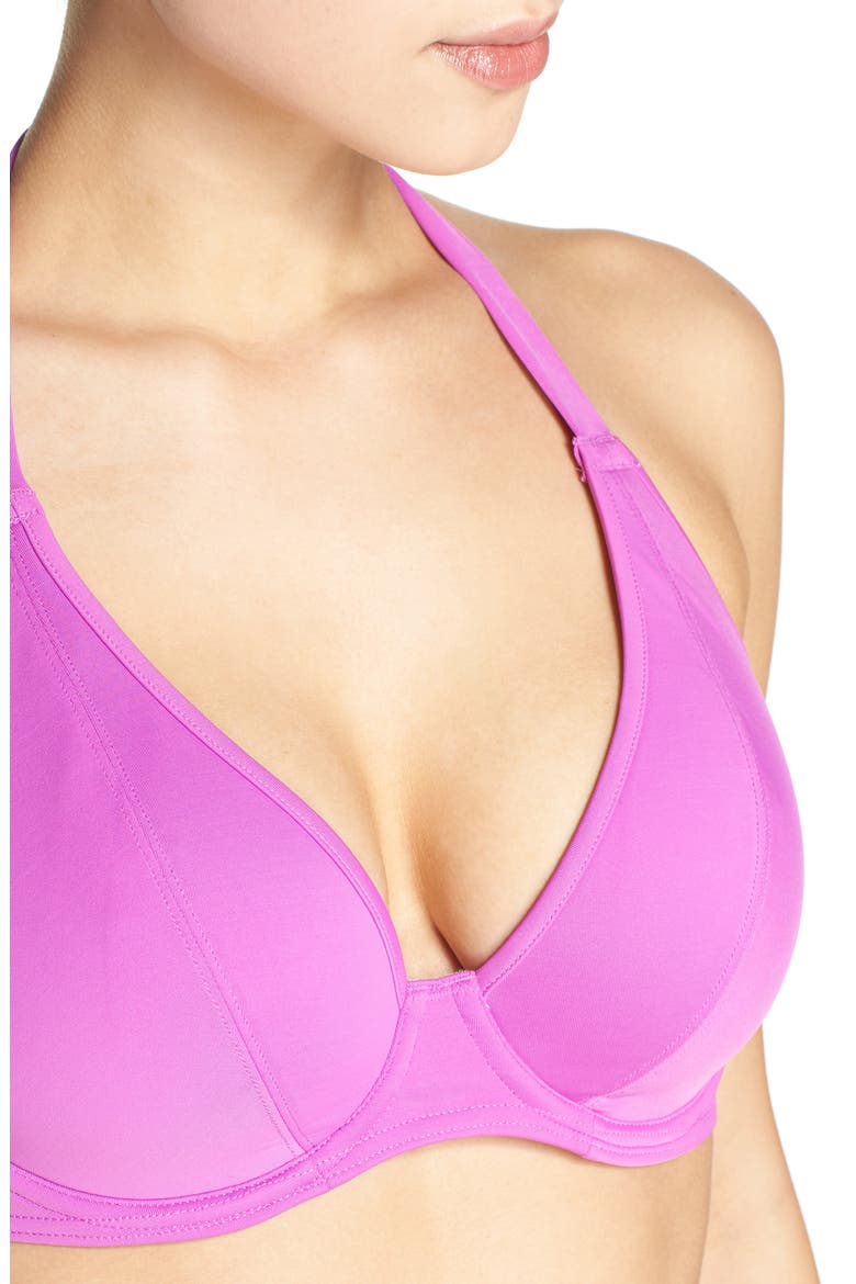 Remix Underwire Halter Bikini Top, Alternate, color, ULTRA VIOLET
