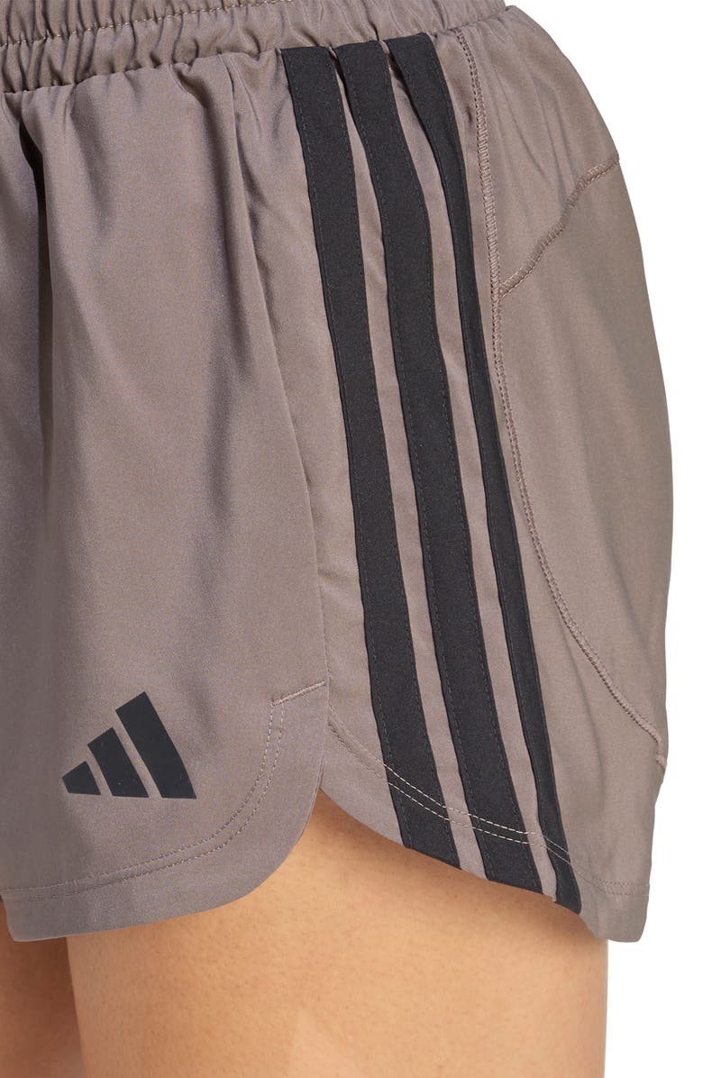 adidas Pacer High Waist Training Shorts, Alternate, color, Charcoal/Black