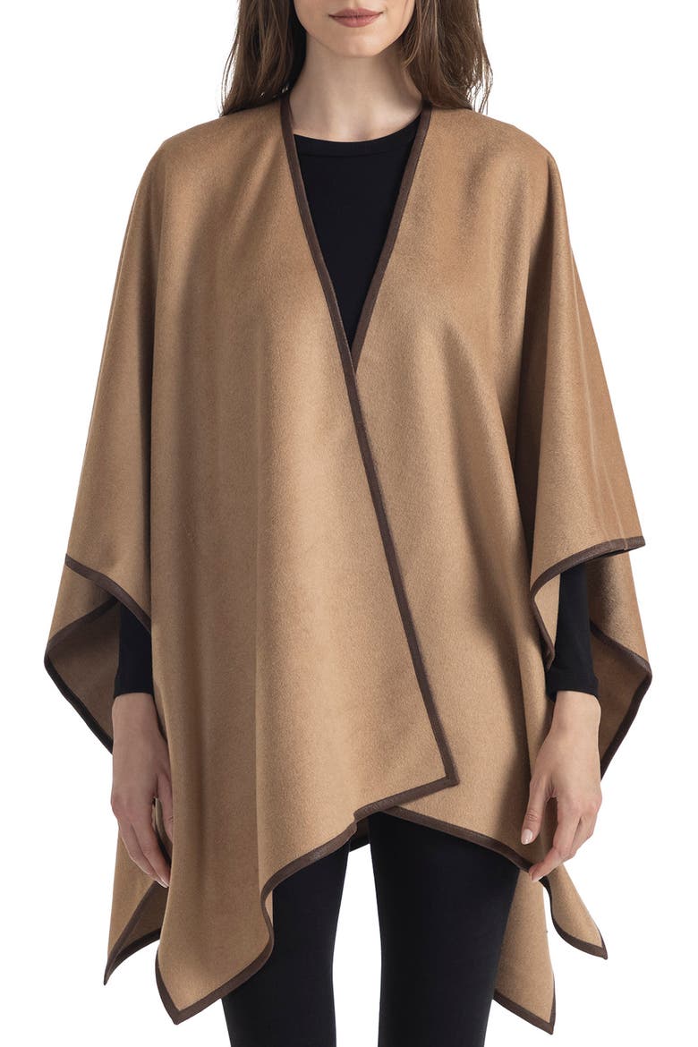 Wool Blend Cape, Main, color, CAMEL