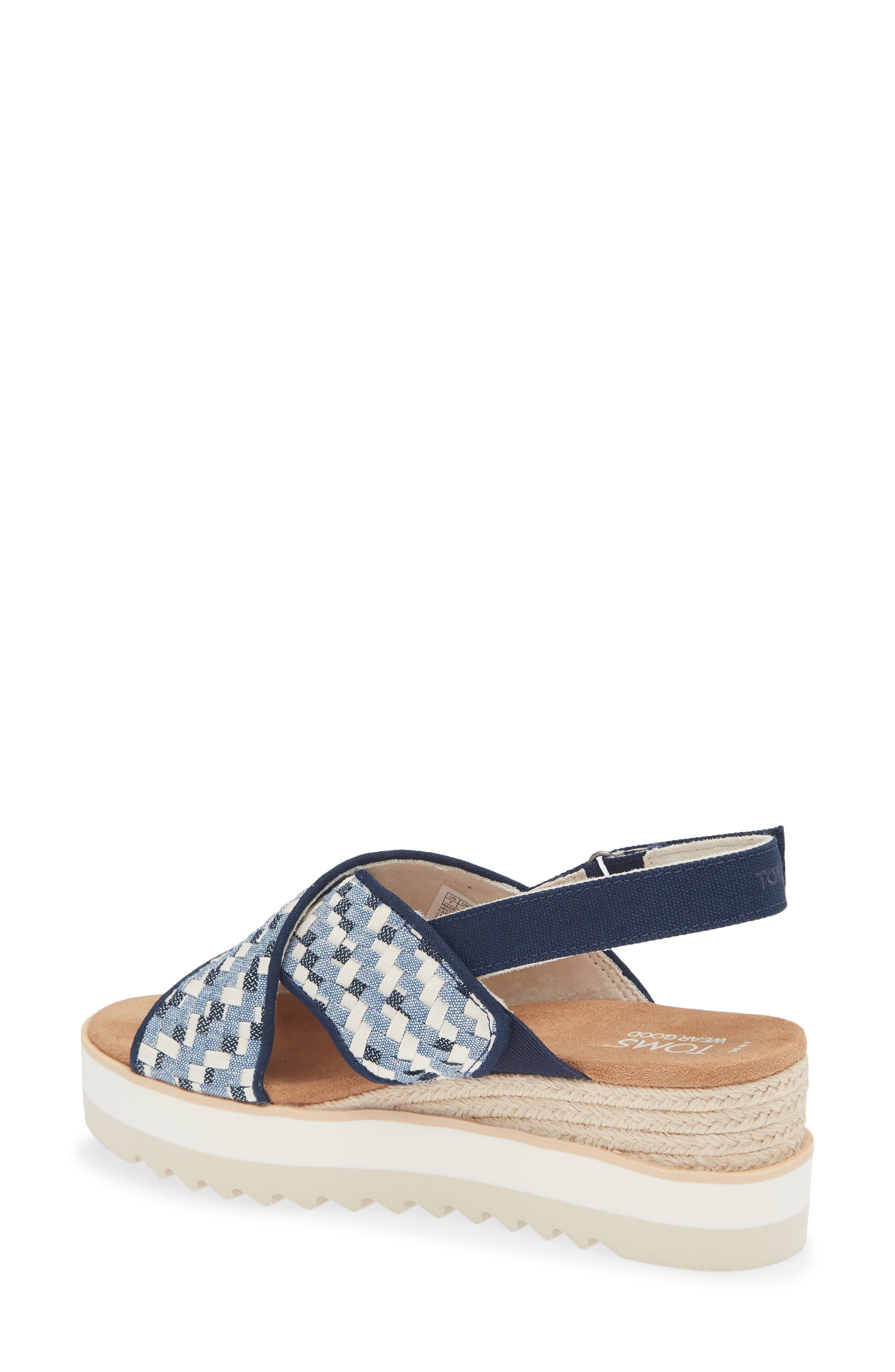 TOMS Dicros Slingback Sandal, Alternate, color, Blue
