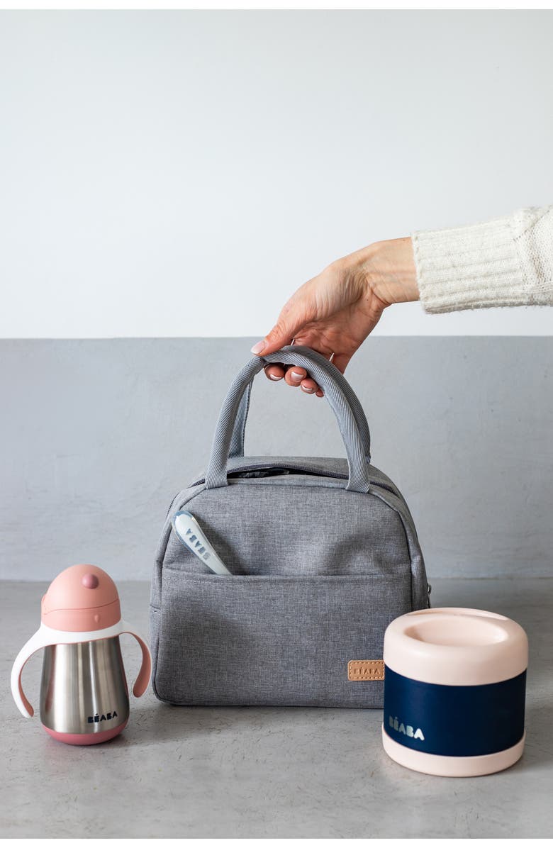 BEABA Kids' On-the-Go Insulated Lunch Bag & Meal Set, Alternate, color, Rose