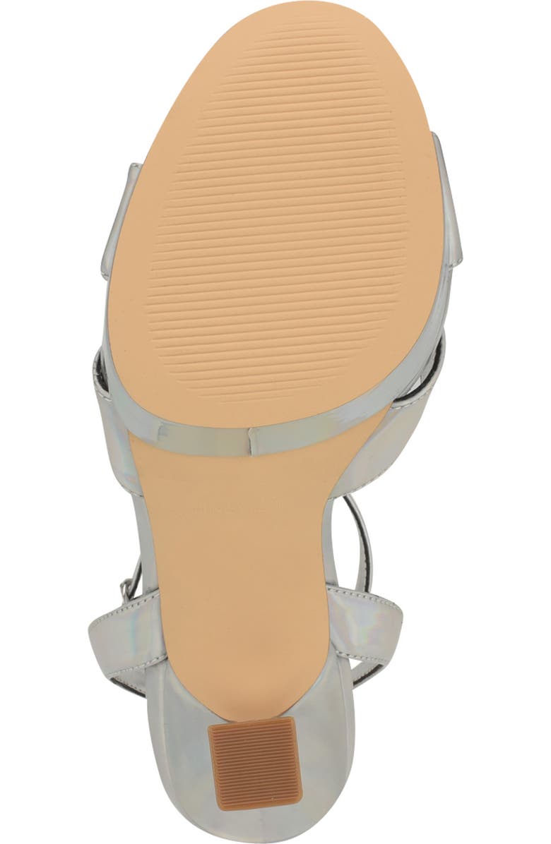 Nine West Jessie Ankle Strap Platform Sandal, Alternate, color, Silver