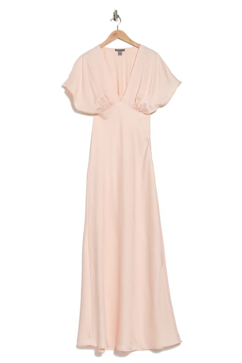 Paige Dolman Sleeve Satin Dress, Alternate, color, CREOLE PINK