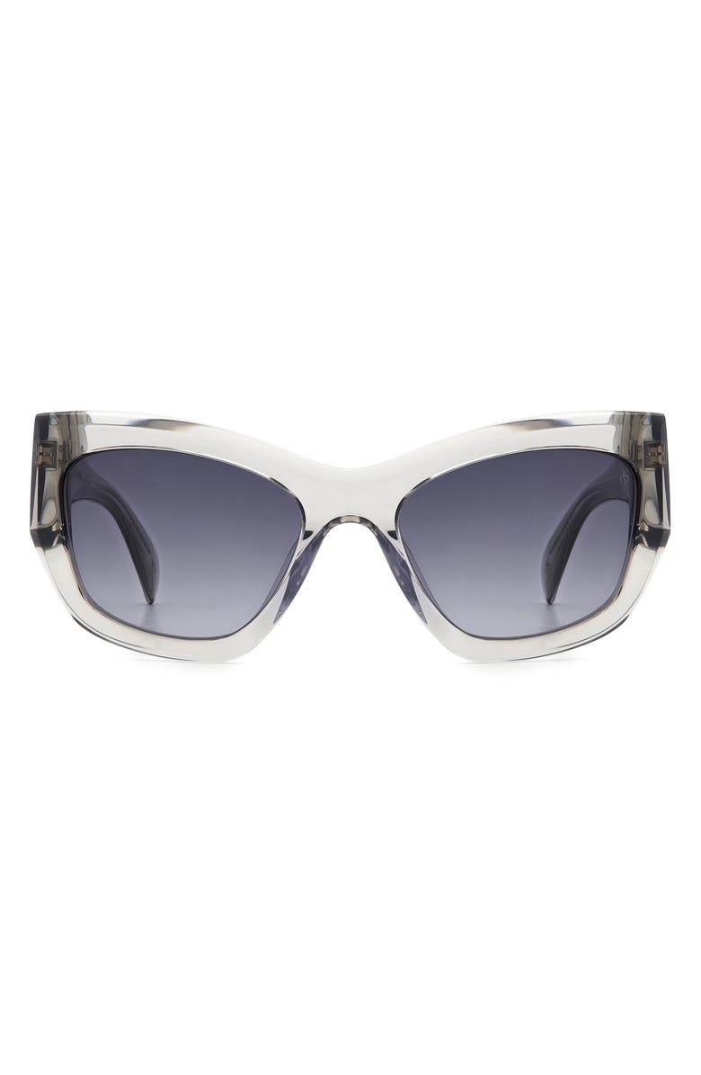 rag & bone 56mm Cat Eye Sunglasses, Main, color, Grey