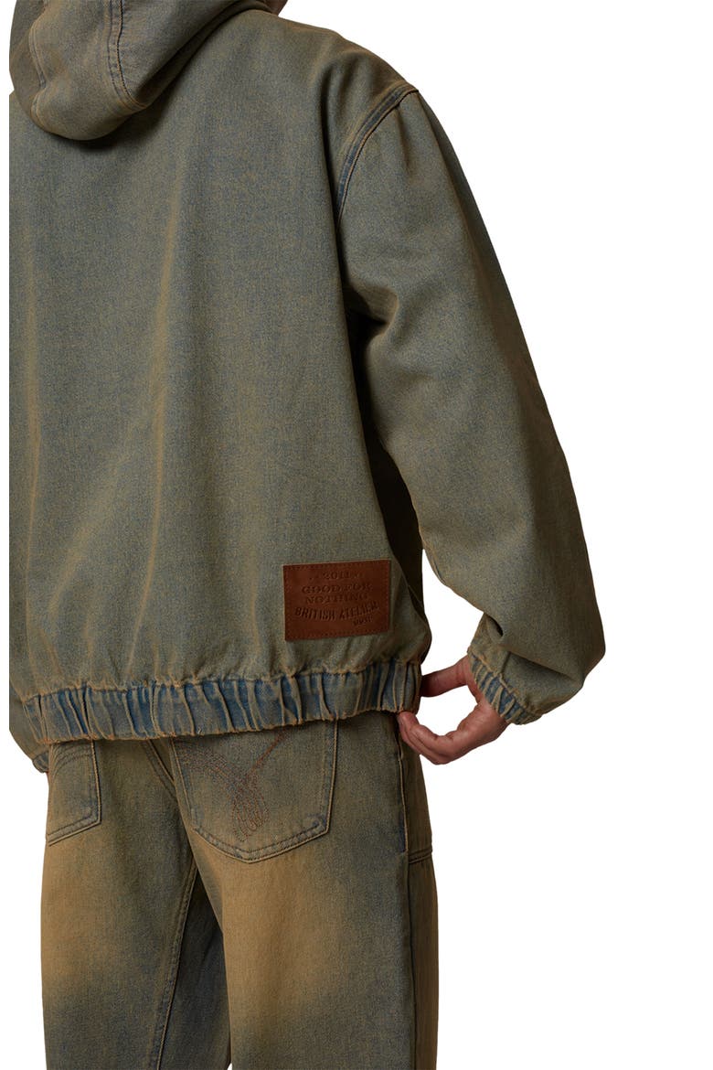 Oversized Denim Pullover Hood, Alternate, color, Blue