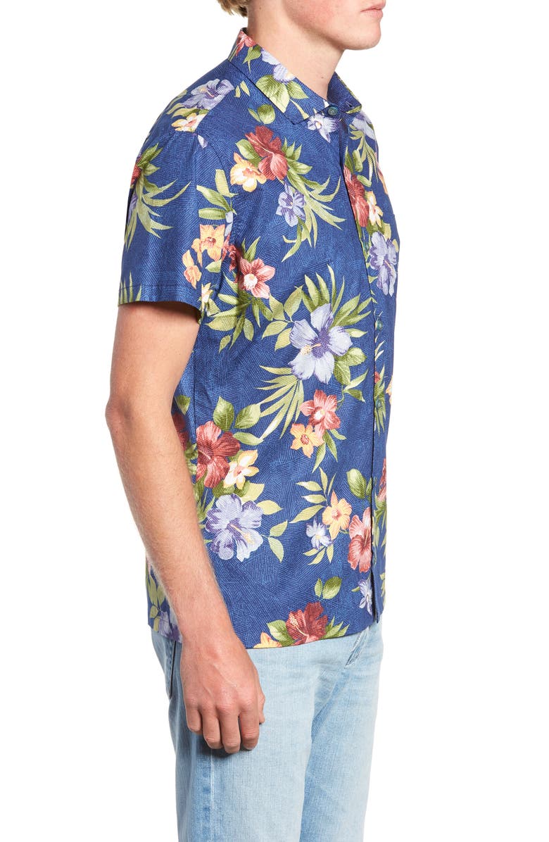 Tori Richard Tropical Filter Trim Fit Camp Shirt, Alternate, color, 