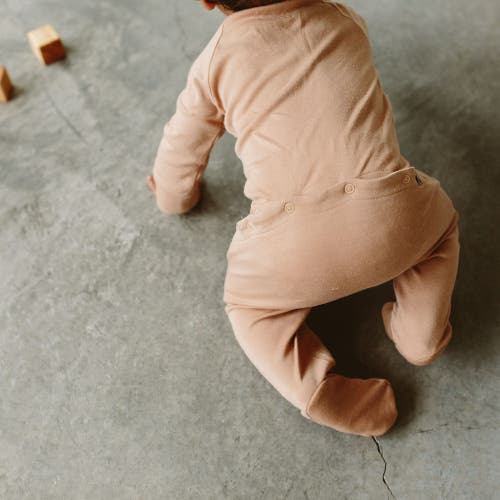 Goumikids Goumi Grow With You Footie + Snug Fit In Sandstone