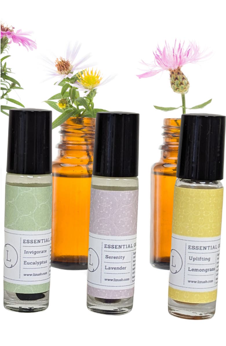 Lizush Essential Oils Roll-On with Crystals Set, Alternate, color, NO COLOR