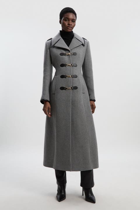 Military Tailored Midi Coat