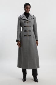 Karen Millen Military Tailored Midi Coat