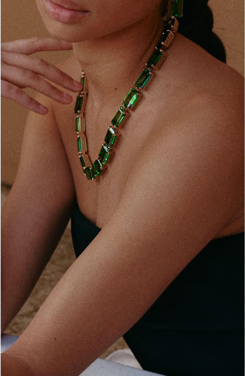 RC RETRO CHIC Lime Glow Necklace, Alternate, color, Green & Gold