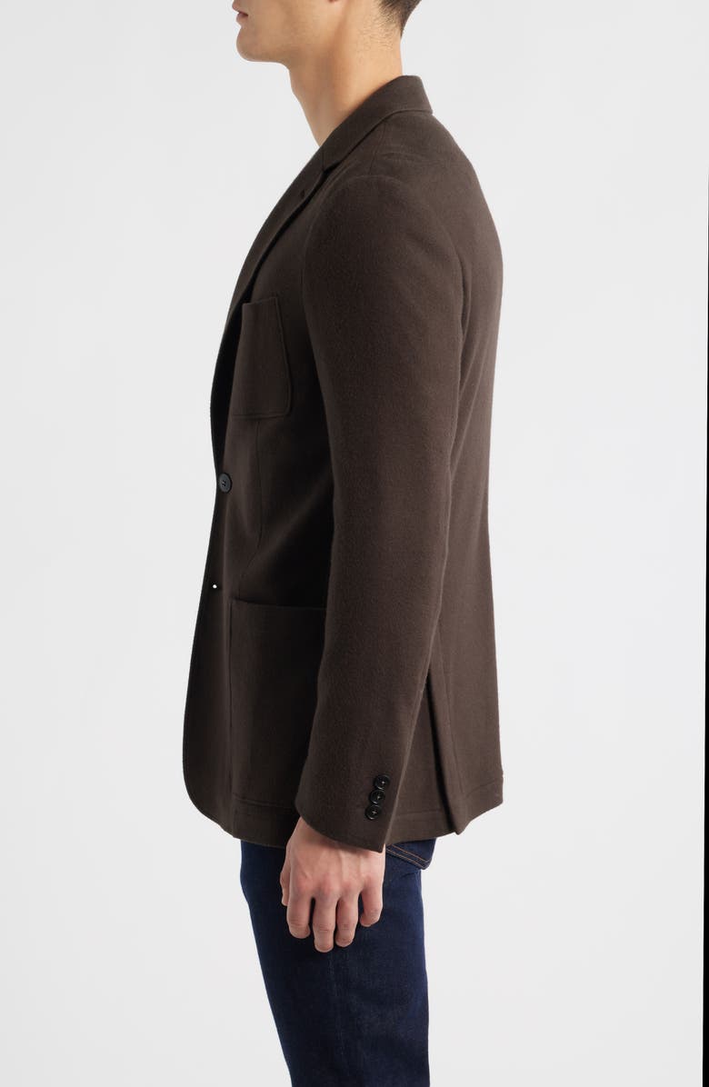 Canali Trim Fit Cotton & Cashmere Jacket, Alternate, color, Dark Brown