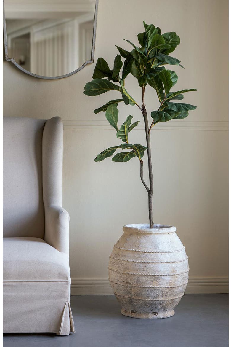 Round Flower Pot, Alternate, color, WHITE