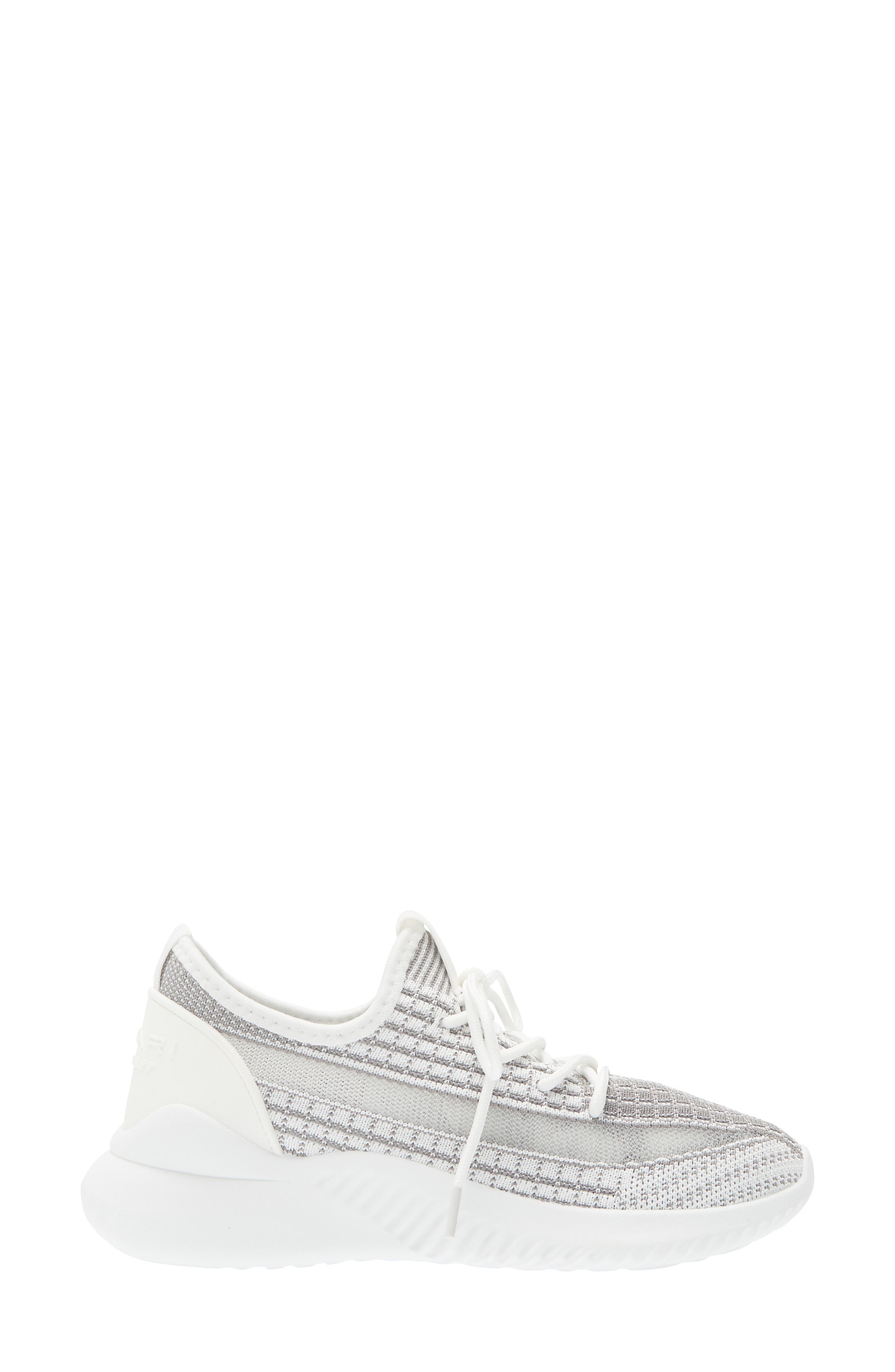 Patterned Knit Sneaker, Alternate, color, WHITE