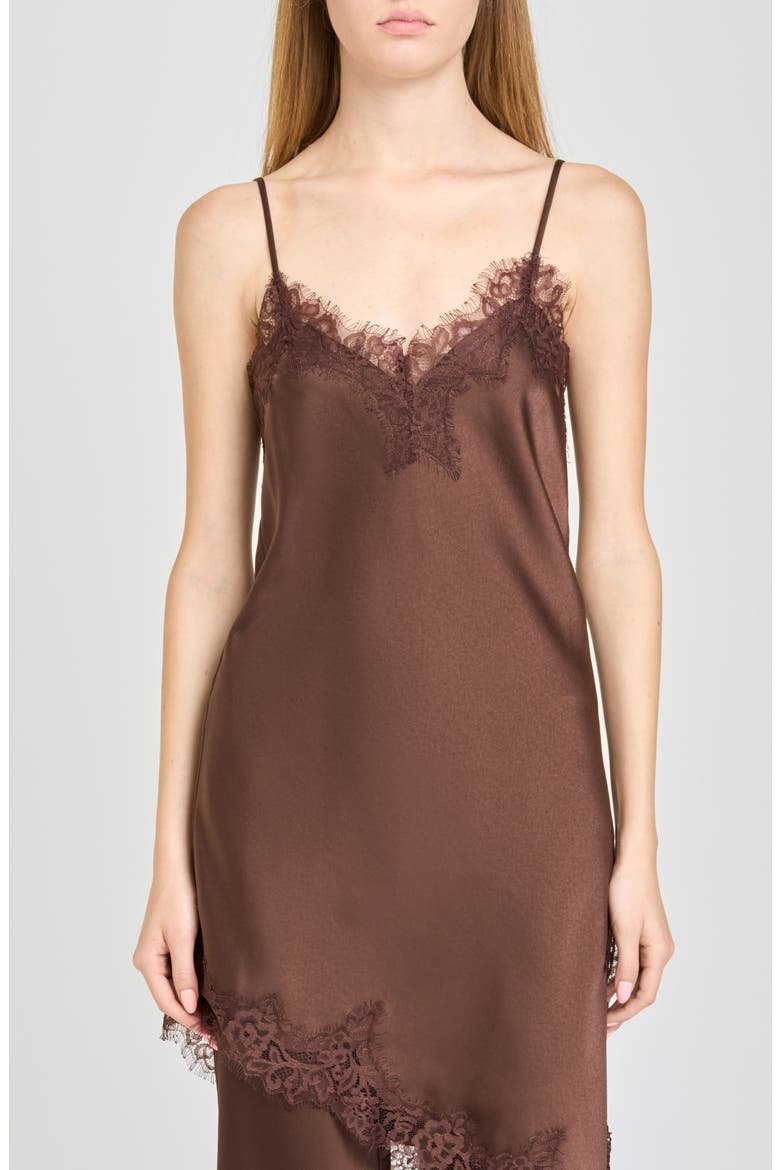 Helene Lace Trim Cami, Main, color, CHOCOLATE