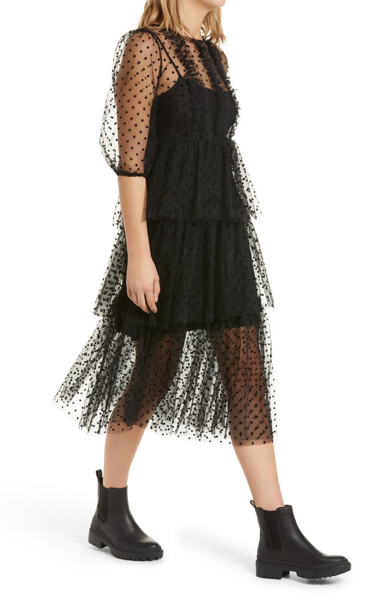 Amy Lynn Dover Tiered Mesh Dress, Alternate, color, 