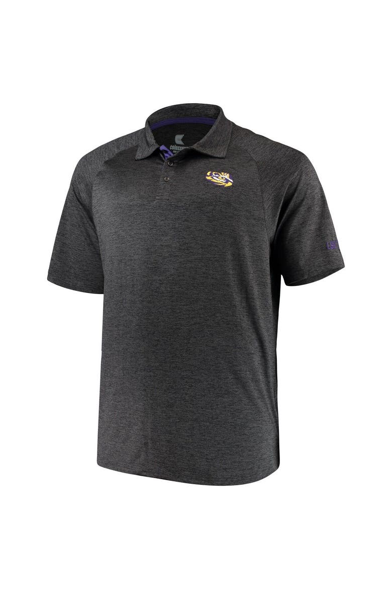 Men's Colosseum Black LSU Tigers Big & Tall Down Swing Polo, Alternate, color, Black