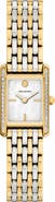 Tory Burch The Small Eleanor Mother-of-Pearl Tank Bracelet Watch, 19mm x 22mm