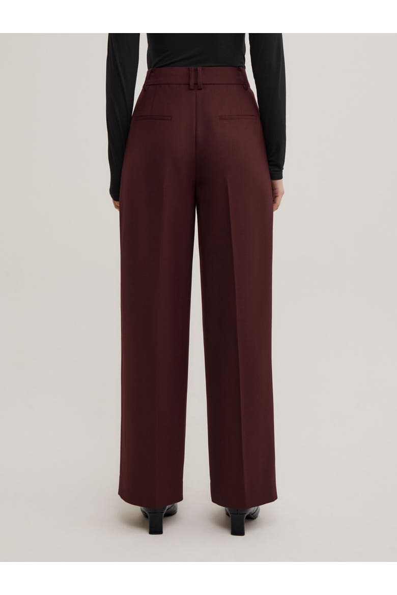Soft Pleat Trousers, Alternate, color, Wine