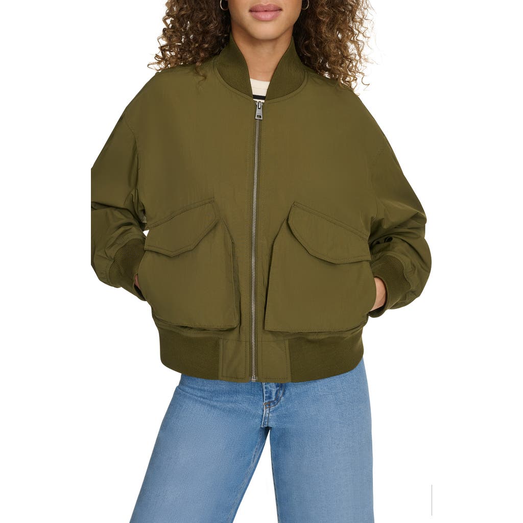 Levi's Women's Lightweight Techy Bomber Jacket In Army Green
