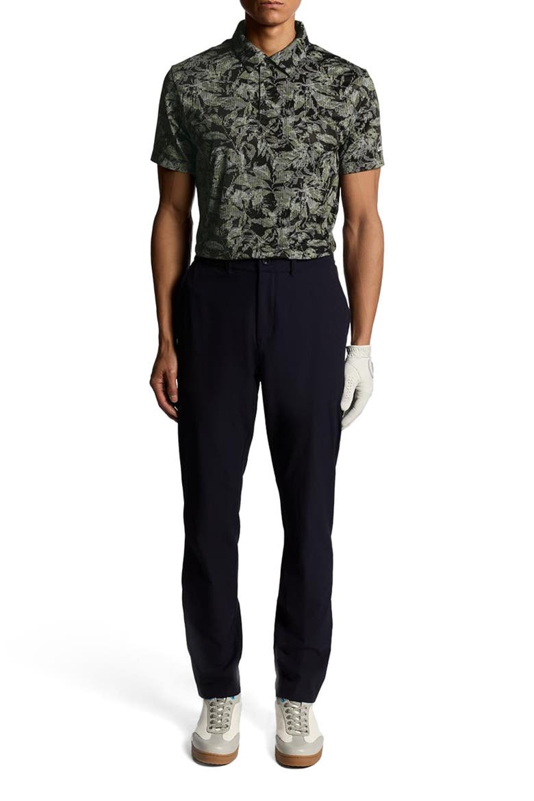 Golf Digital Floral Polo Shirt, Alternate, color, Jet Black