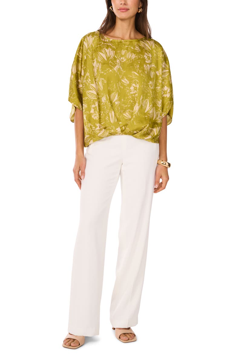 Botanical A-Line Top, Alternate, color, GREEN OASIS
