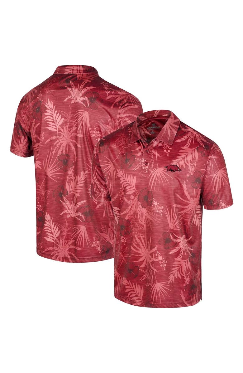 COLOSSEUM Men's Colosseum Cardinal Arkansas Razorbacks Palms Team Polo, Main, color, Cardinal