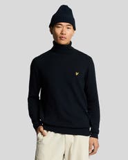 Lyle & Scott Cotton Merino Turtleneck Sweater