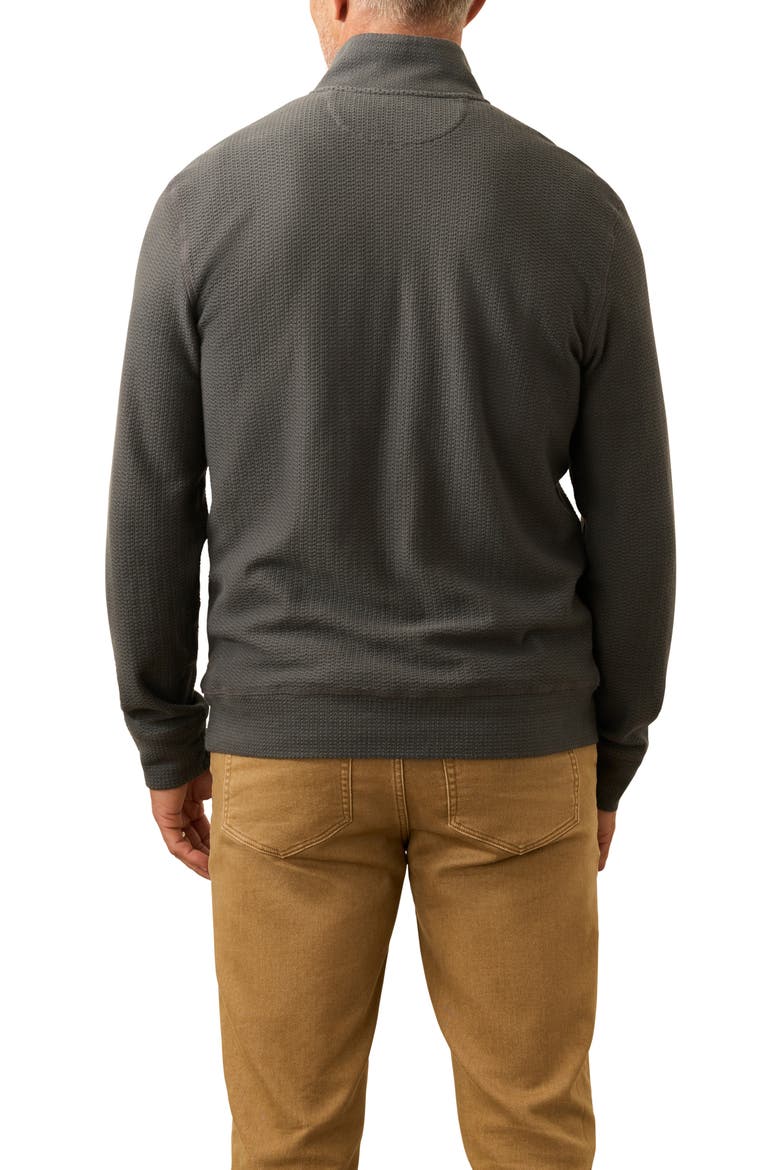 Texture Quarter Zip Pullover, Alternate, color, MOUNTAIN COAL