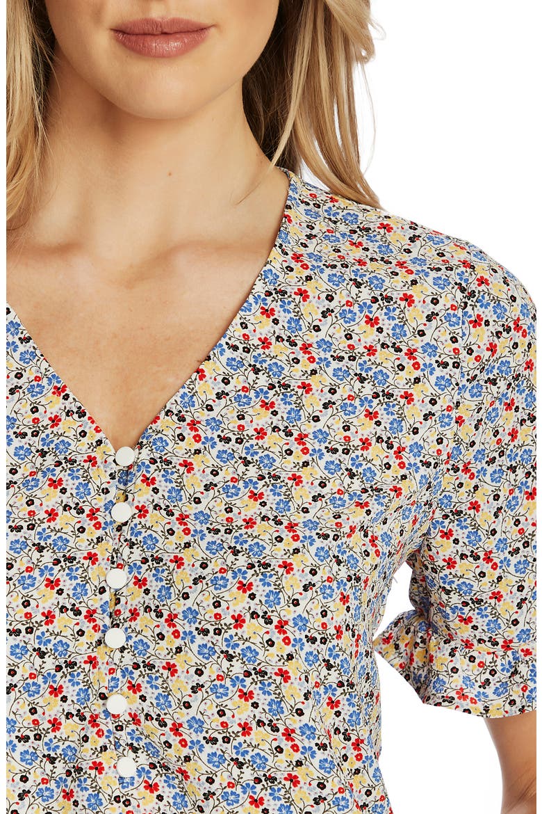 Ruffle Moroccan Ditsy Blouse, Alternate, color, SOFT ECRU