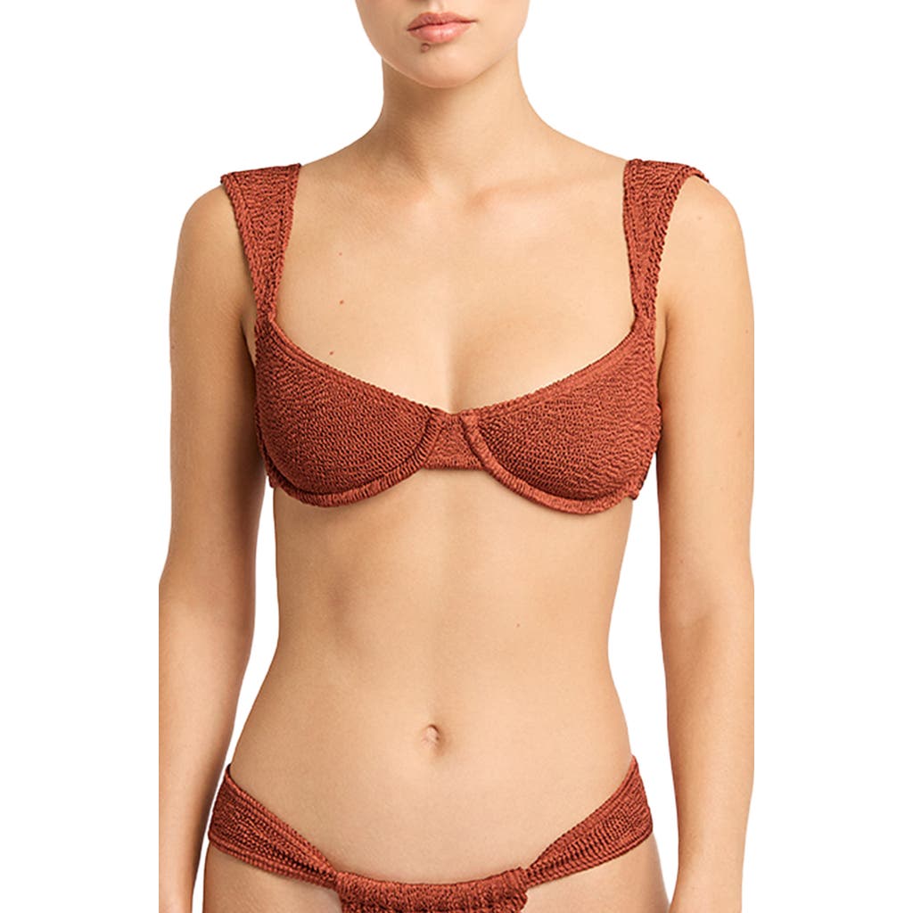 bond-eye Georgia Balconette Underwire Bikini Top in Bronze Shimmer  product