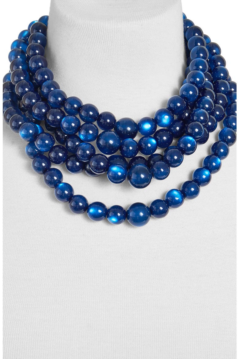 Cassarah Beaded Multistrand Necklace, Alternate, color, COBALT