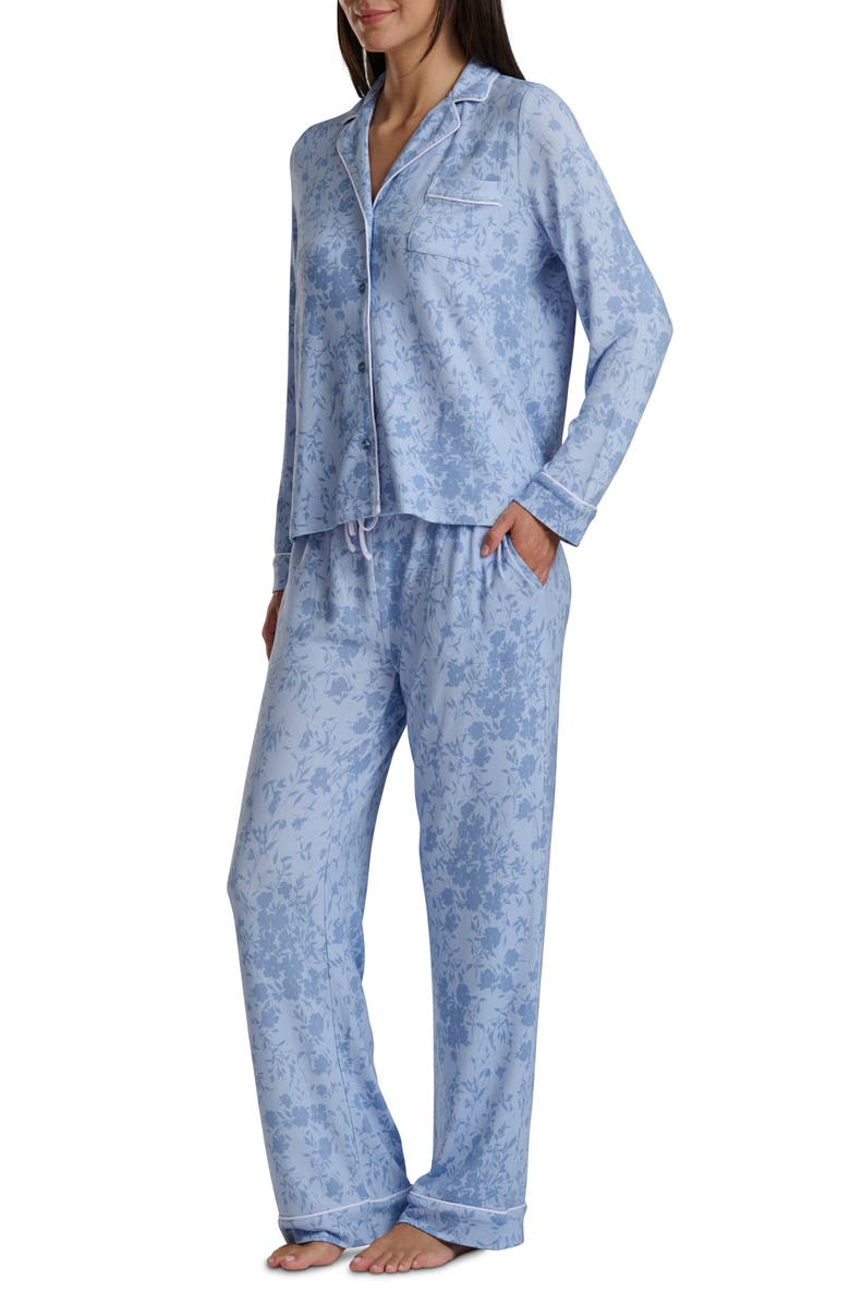 Splendid Print Long Sleeve Pajamas, Alternate, color, Falling Floral