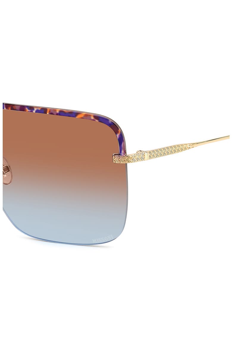 99mm Shield Sunglasses, Alternate, color, GOLD BLUE HAVANA/ BROWN BLUE