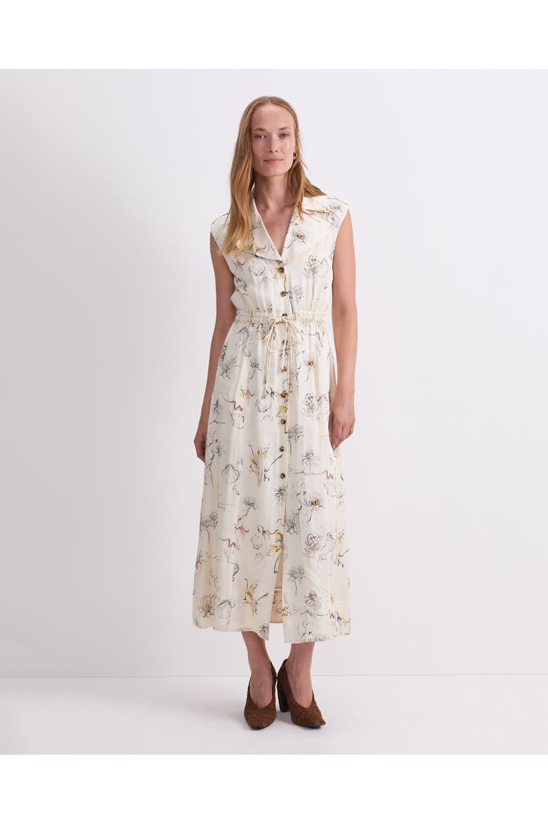 Yara Sleeveless Collard Maxi Dress, Main, color, Multi White